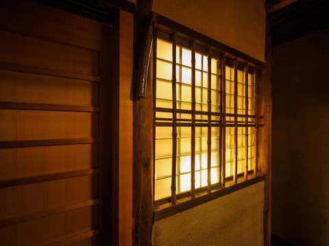 Window with Bamboo lattice